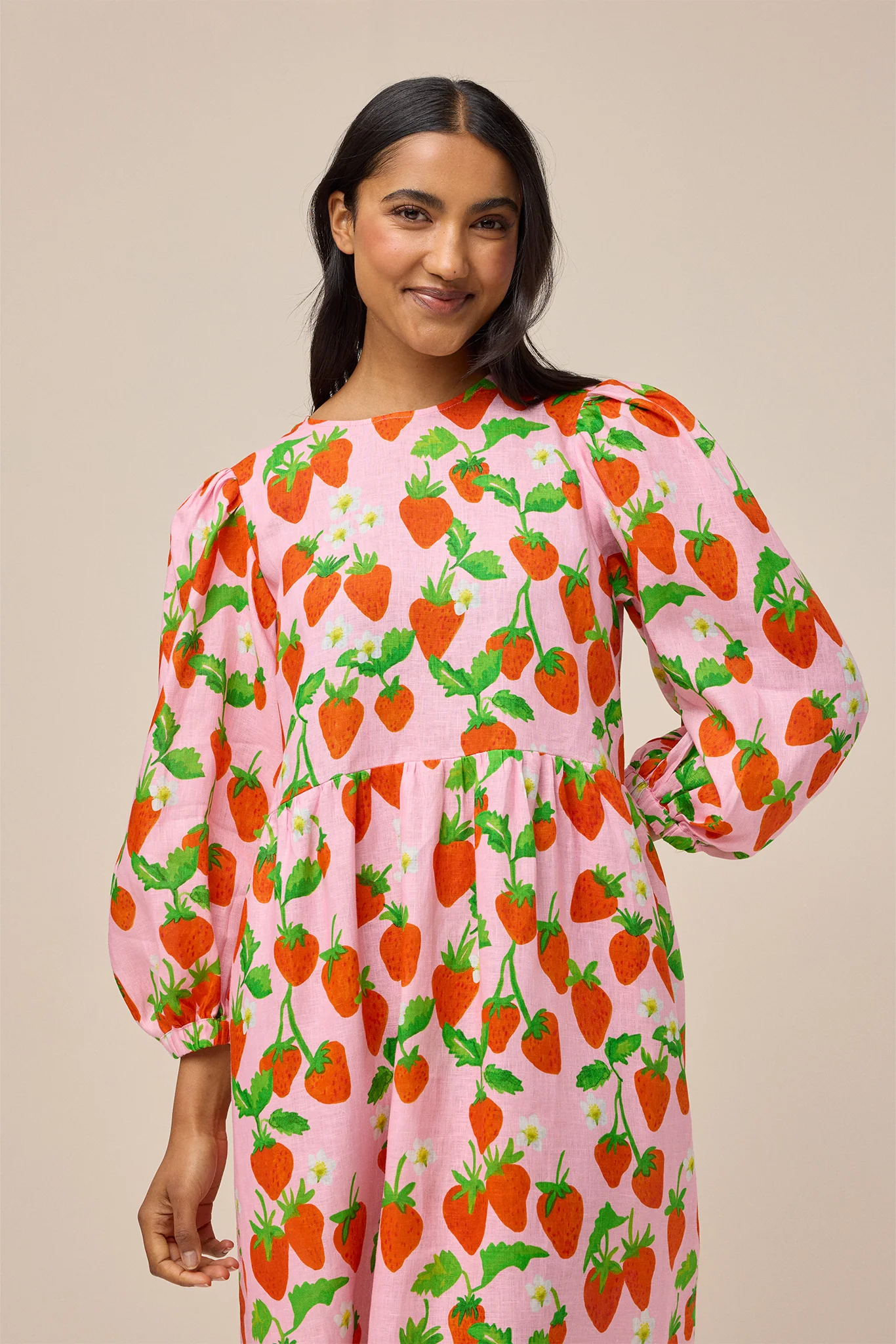 SUKI DRESS - STRAWBERRY PINK - Hercitys