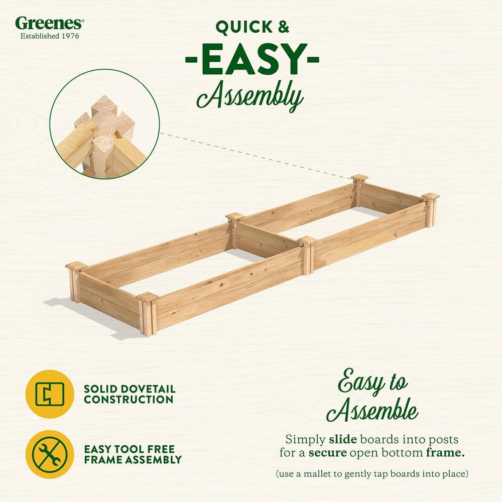 2 ft. x 8 ft. x 7 in. Original Cedar Raised Garden Bed - Hercitys