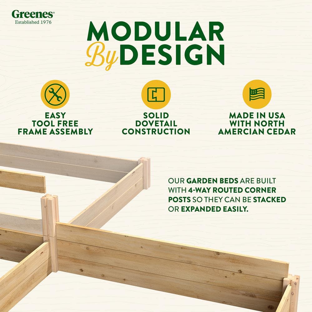 2 ft. x 8 ft. x 7 in. Original Cedar Raised Garden Bed - Hercitys