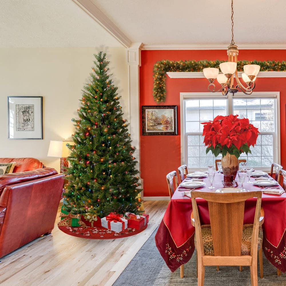 6 ft. Aspen Spruce Artificial Christmas Tree with Multicolor Lights - Hercitys