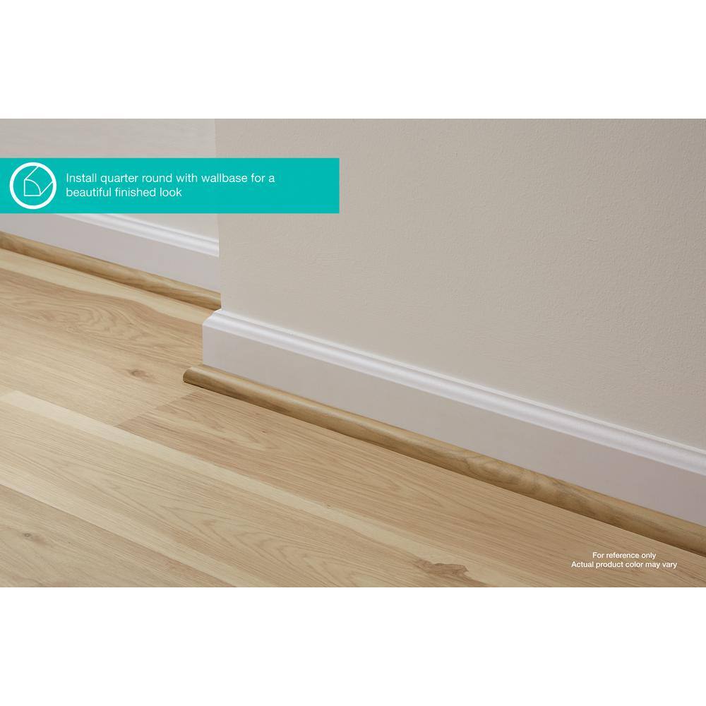 Oyster 0.62 in. T x 0.75 in. W x 94.5 in. L Textured Wood Look Laminate Moulding/Trim Quarter Round Molding - Hercitys