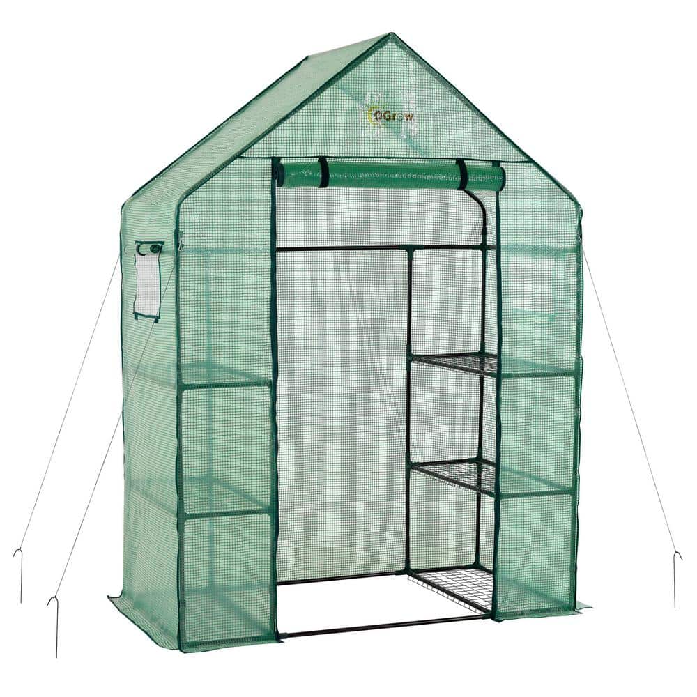 Machrus Ogrow Deluxe WALKIN 3 Tier 6 Shelf Portable Greenhouse - Hercitys