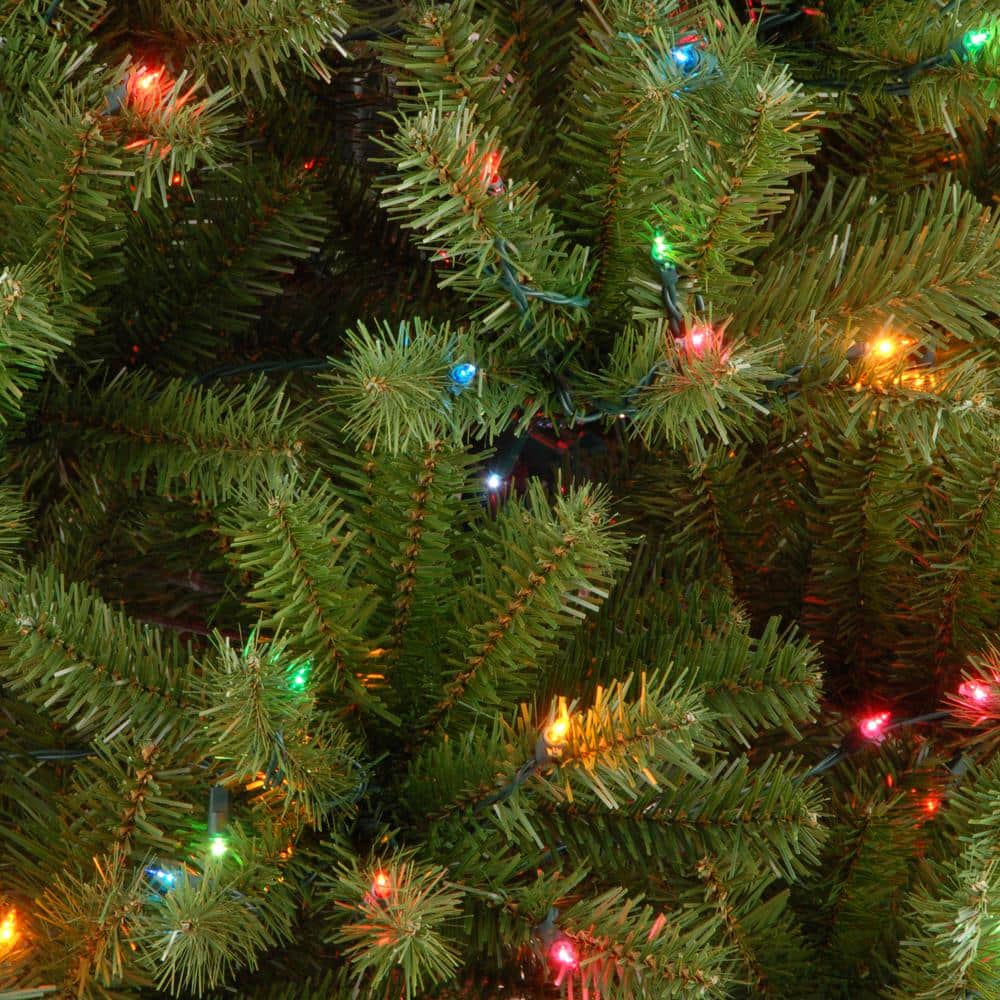 6.5 ft. North Valley Spruce Artificial Christmas Tree with Multicolor Lights - Hercitys